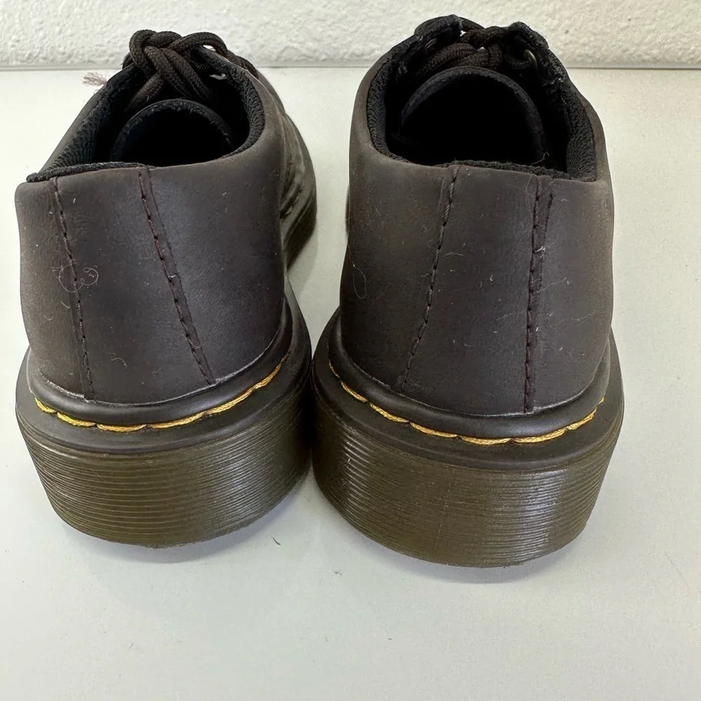 Dr. Martens 1461 J Softy Toe Dark Brown Leather Shoes KIDS  Size 12